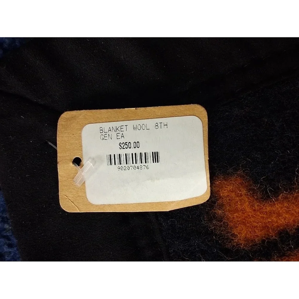NEW 8th Generation Oregon Potlatch Wool Blanket Black Gray Orange Biege 79x62
